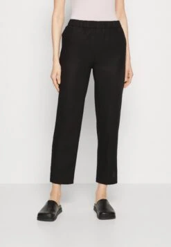 Anna Field Linen Mix - Trousers - Black