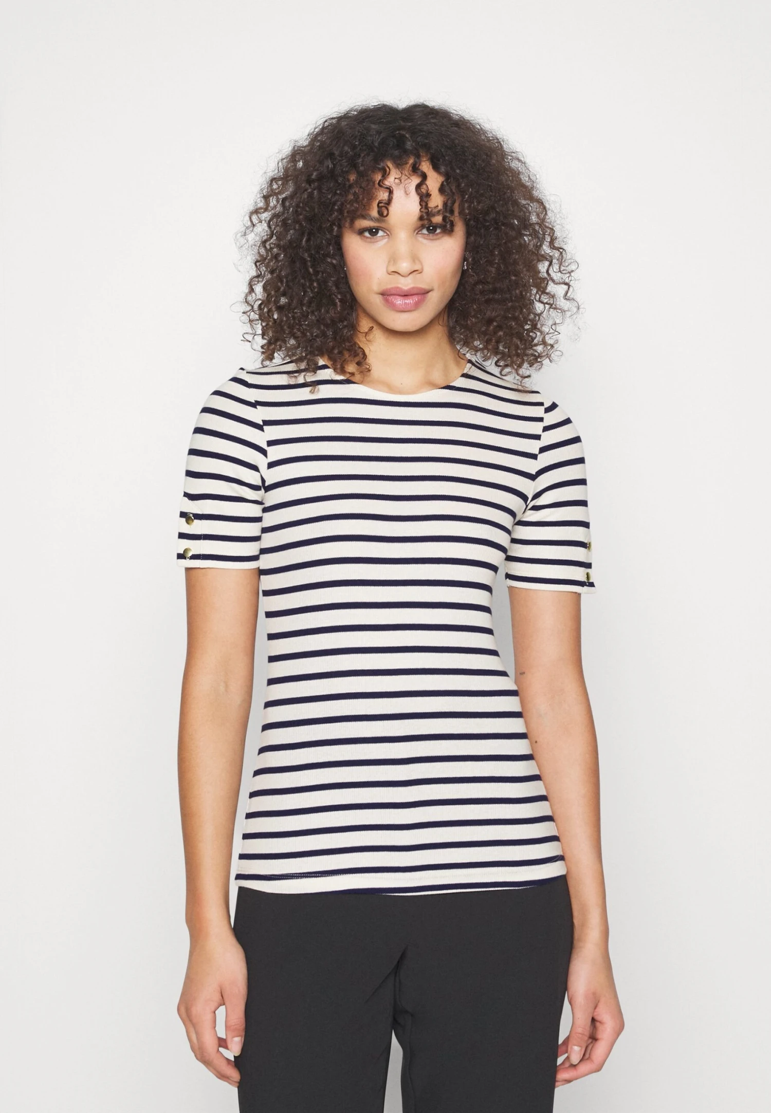 Print T-Shirt - Dark Blue/White