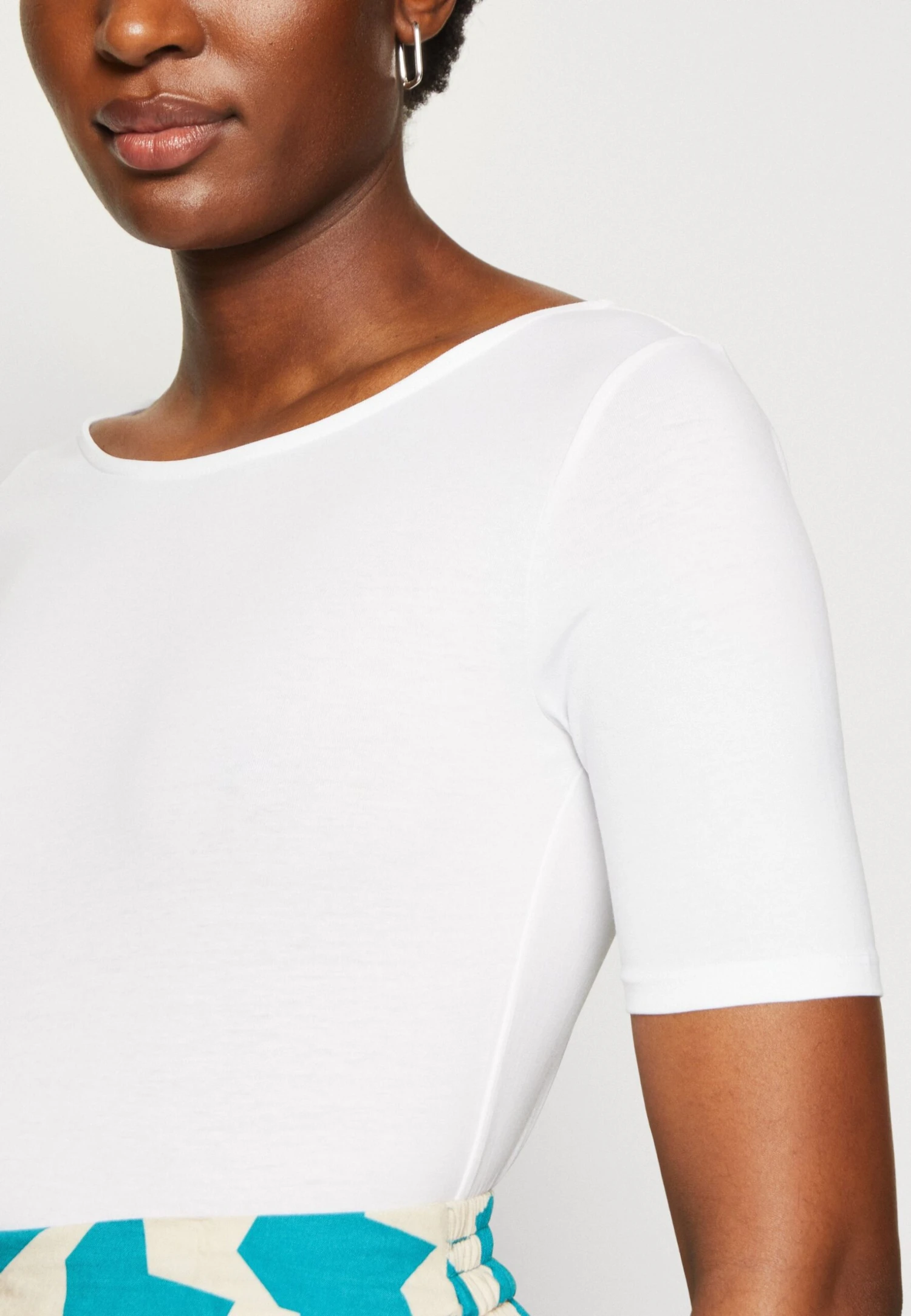 Anna Field Print T-Shirt - Light Blue/White - Image 5