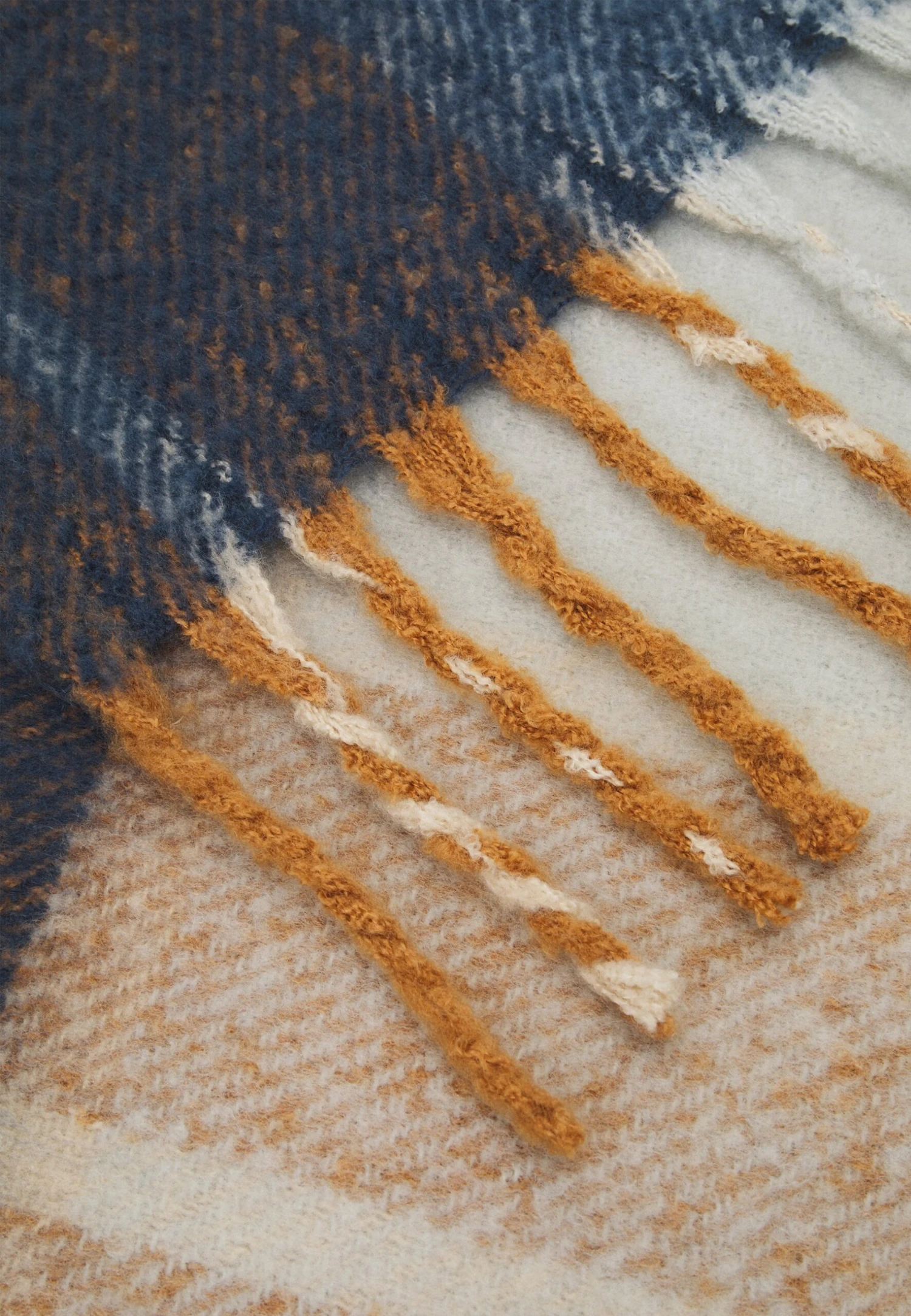 Anna Field Scarf - Brown/White/Blue - Image 3