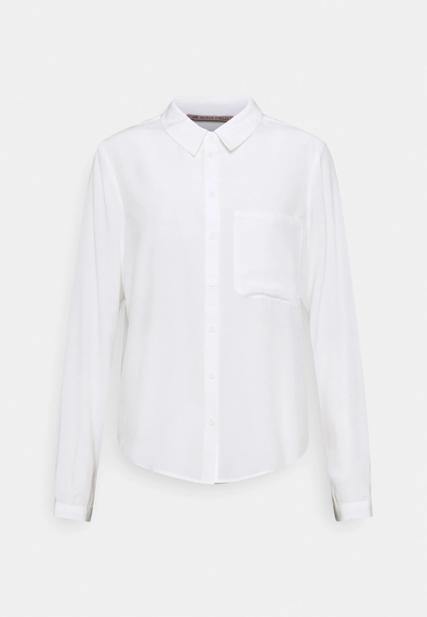 Anna Field Basic Blouse With Pocket - Button-Down Blouse - Off-White