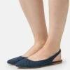 Anna Field Slingback Ballet Pumps - Blue