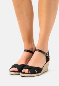 Anna Field Wedge Sandals - Black