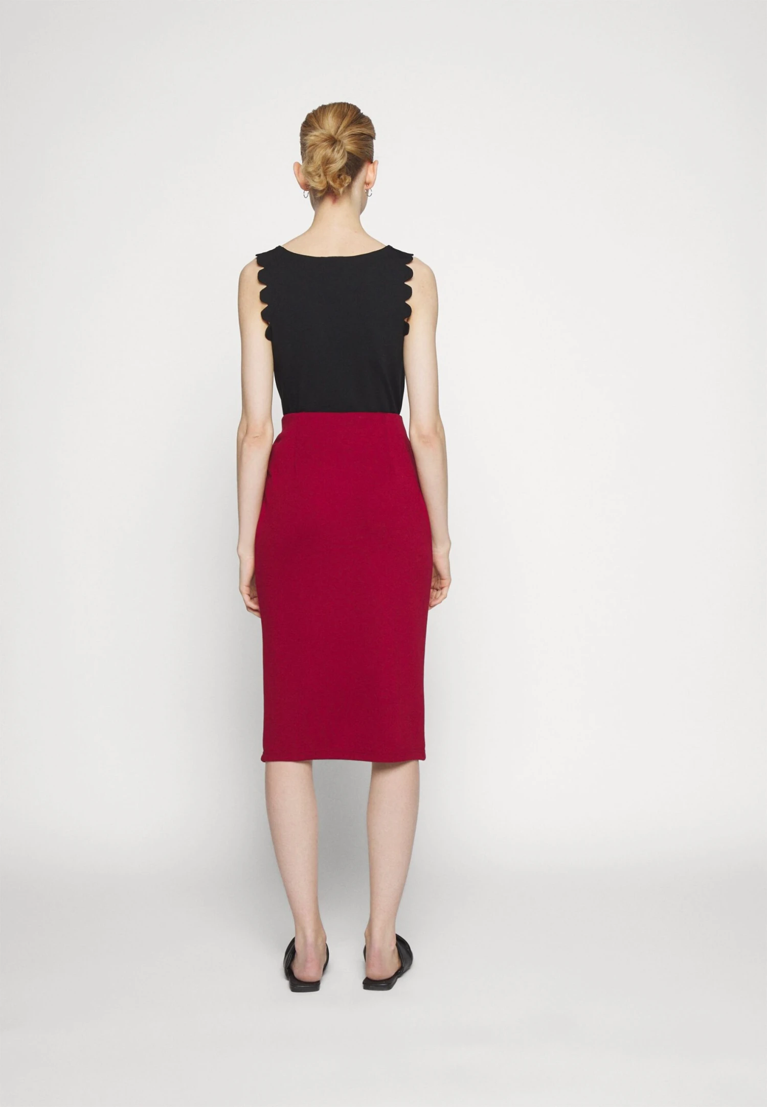 Anna Field Pencil Skirt - Dark Red - Image 4
