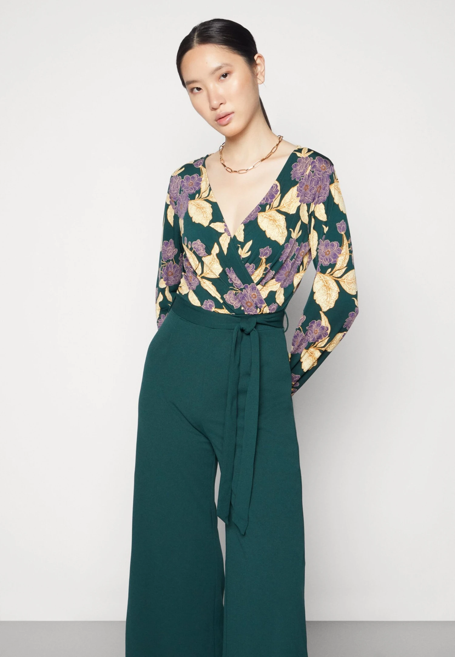 Anna Field Jumpsuit - Dark Green/Yellow - Image 4
