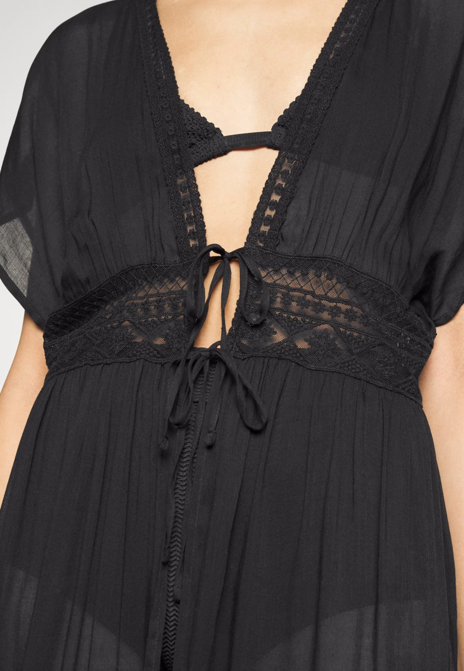 Anna Field Embroidered Cover Up/ 802 - Black - Beach Accessory - 802 - Black - Image 5
