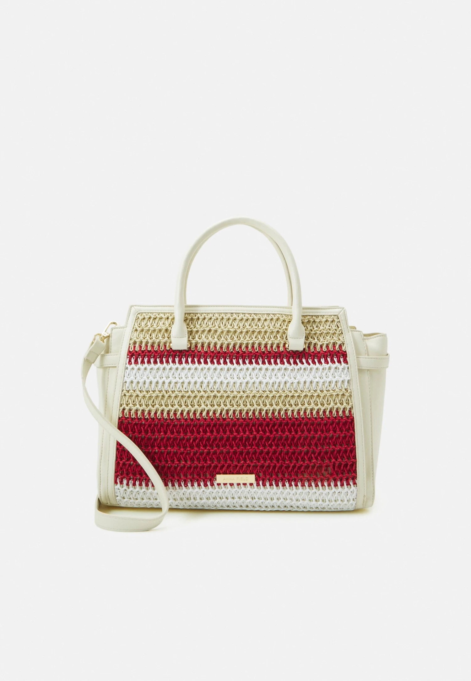 Anna Field Handbag - Off-White/Red