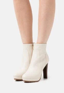 Anna Field Platform Ankle Boots - Offwhite