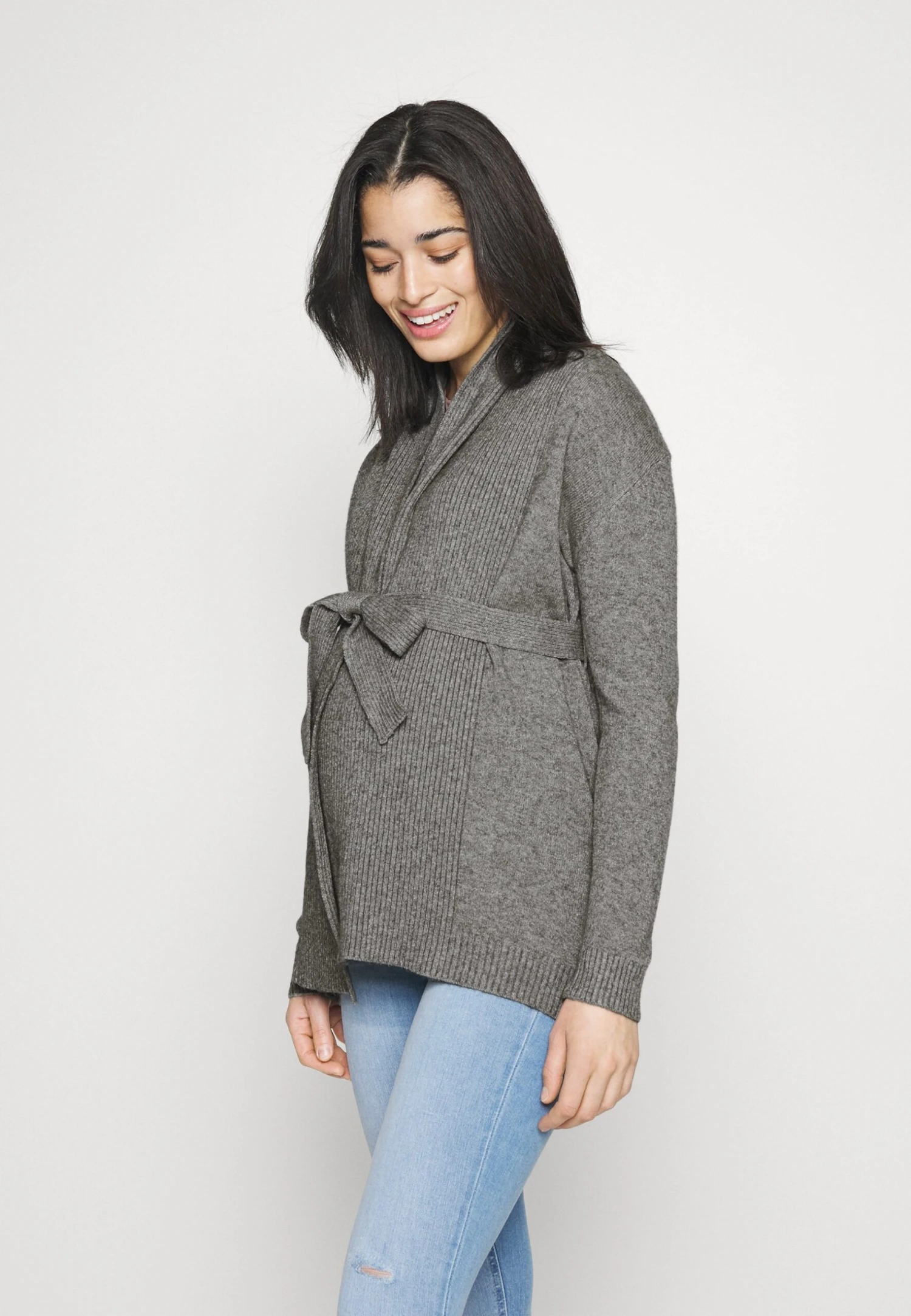 Cardigan - Mottled Grey