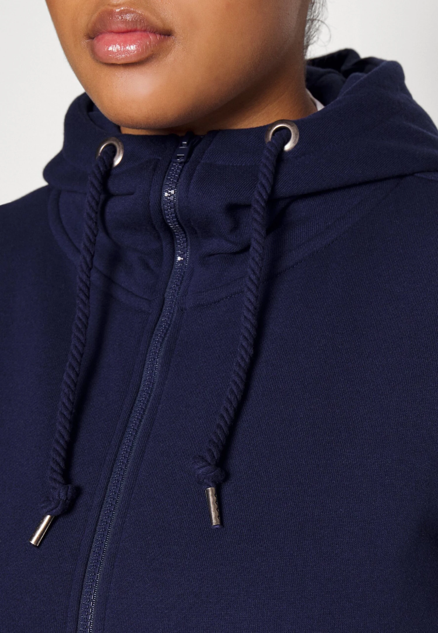 Zip-Up Sweatshirt - Dark Blue - Image 6