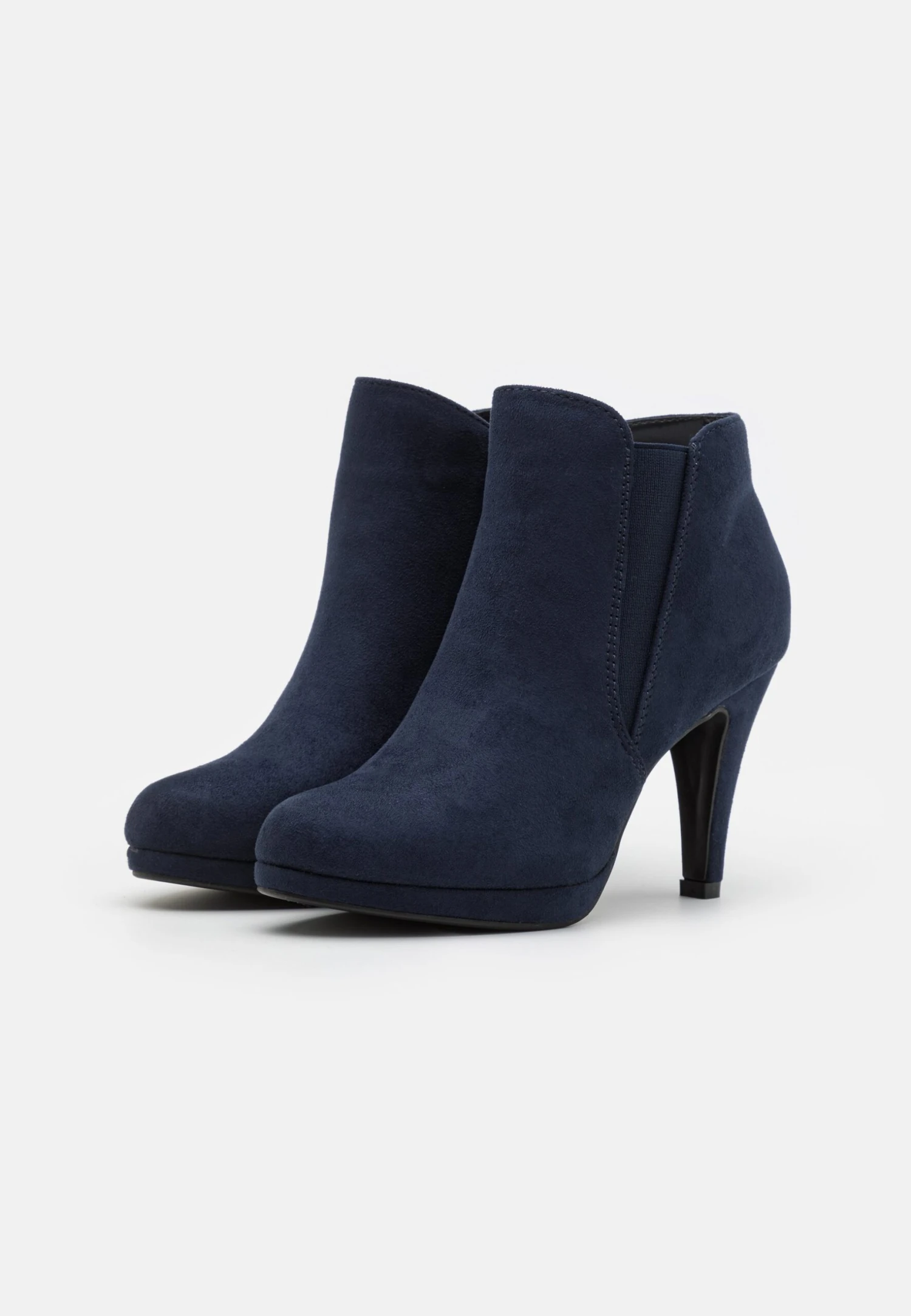 Anna Field High Heeled Ankle Boots - Dark Blue - Image 3