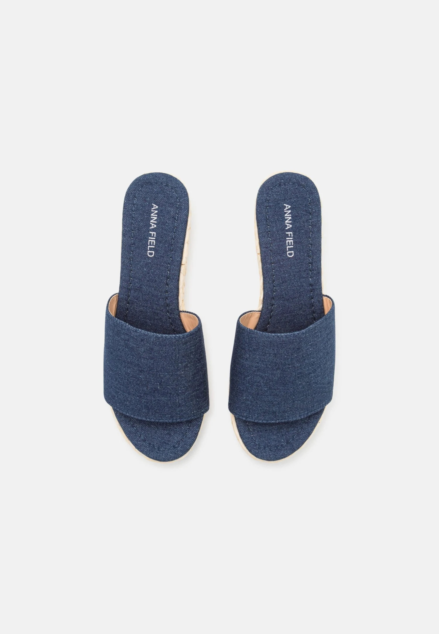Anna Field Heeled Mules - Blue Denim - Image 6