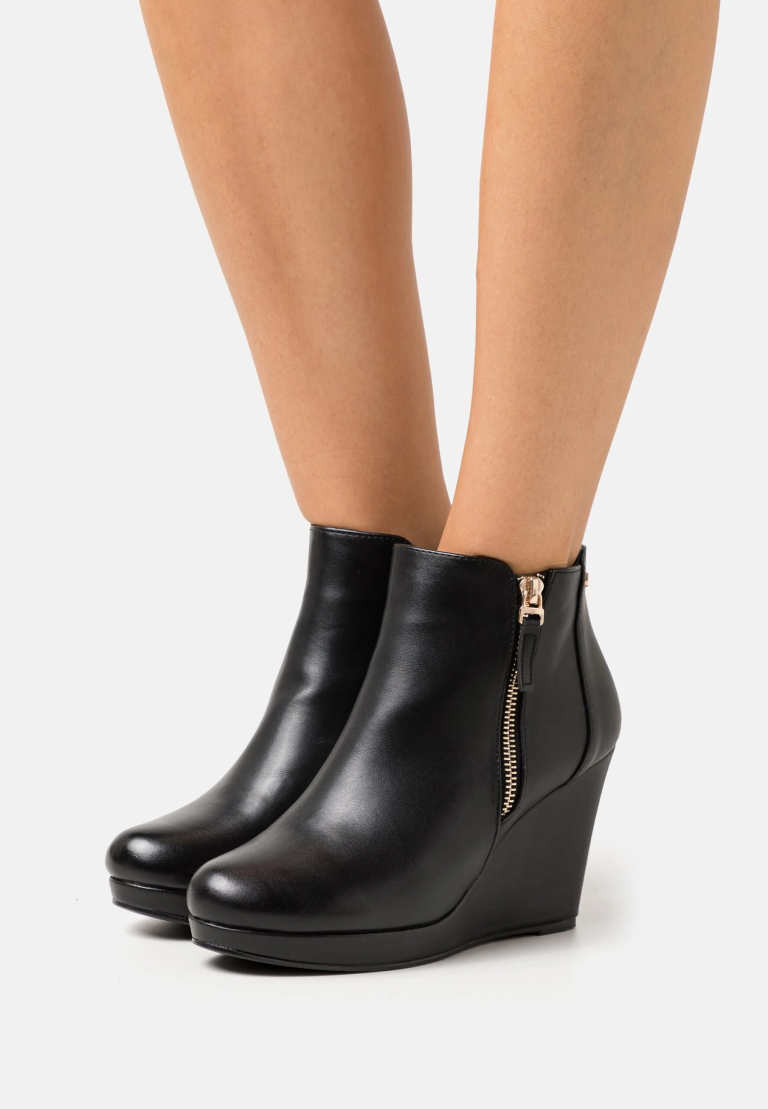 Platform Ankle Boots - Black