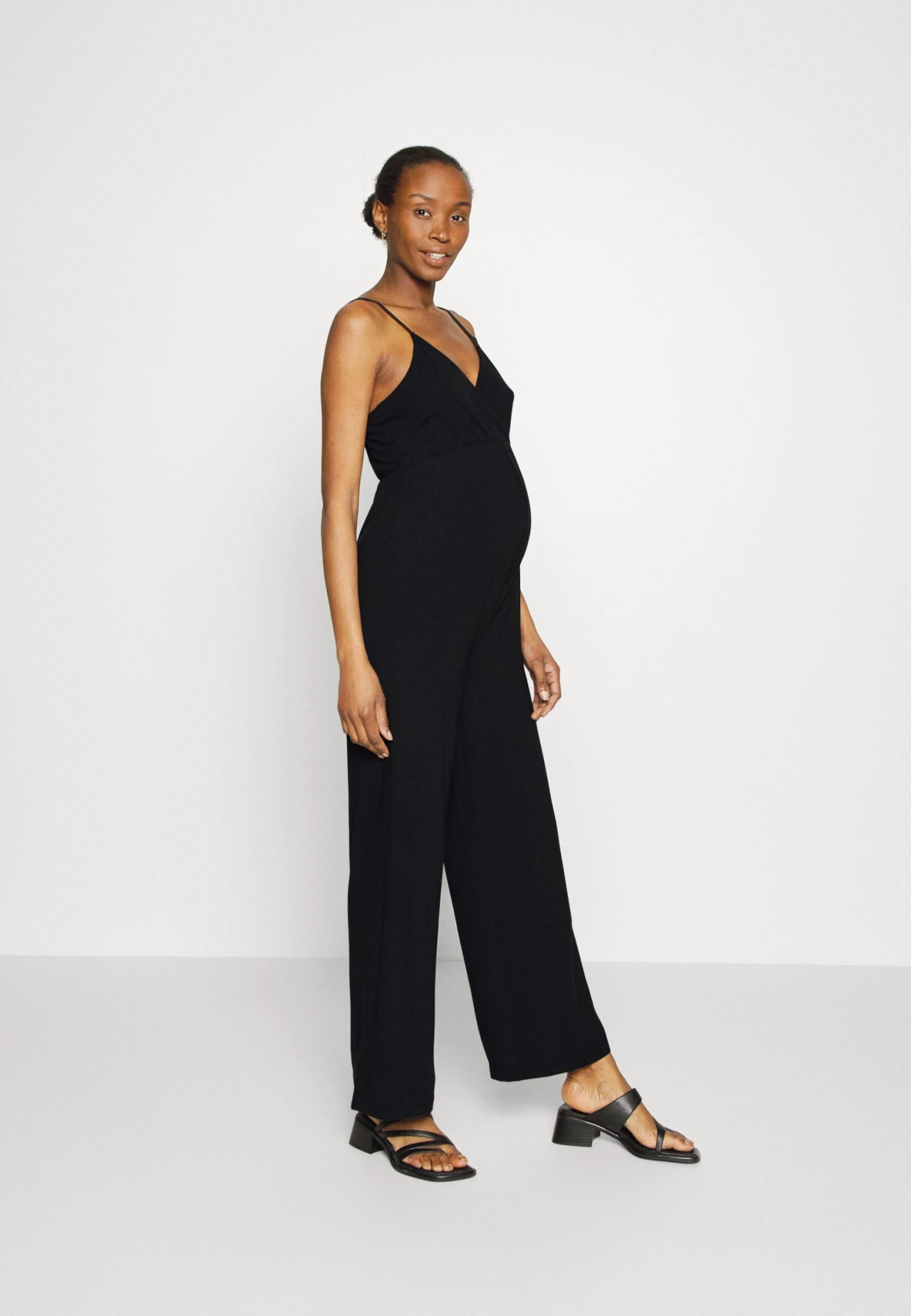 Strappy Drappy Cintered- Jumpsuit - Black