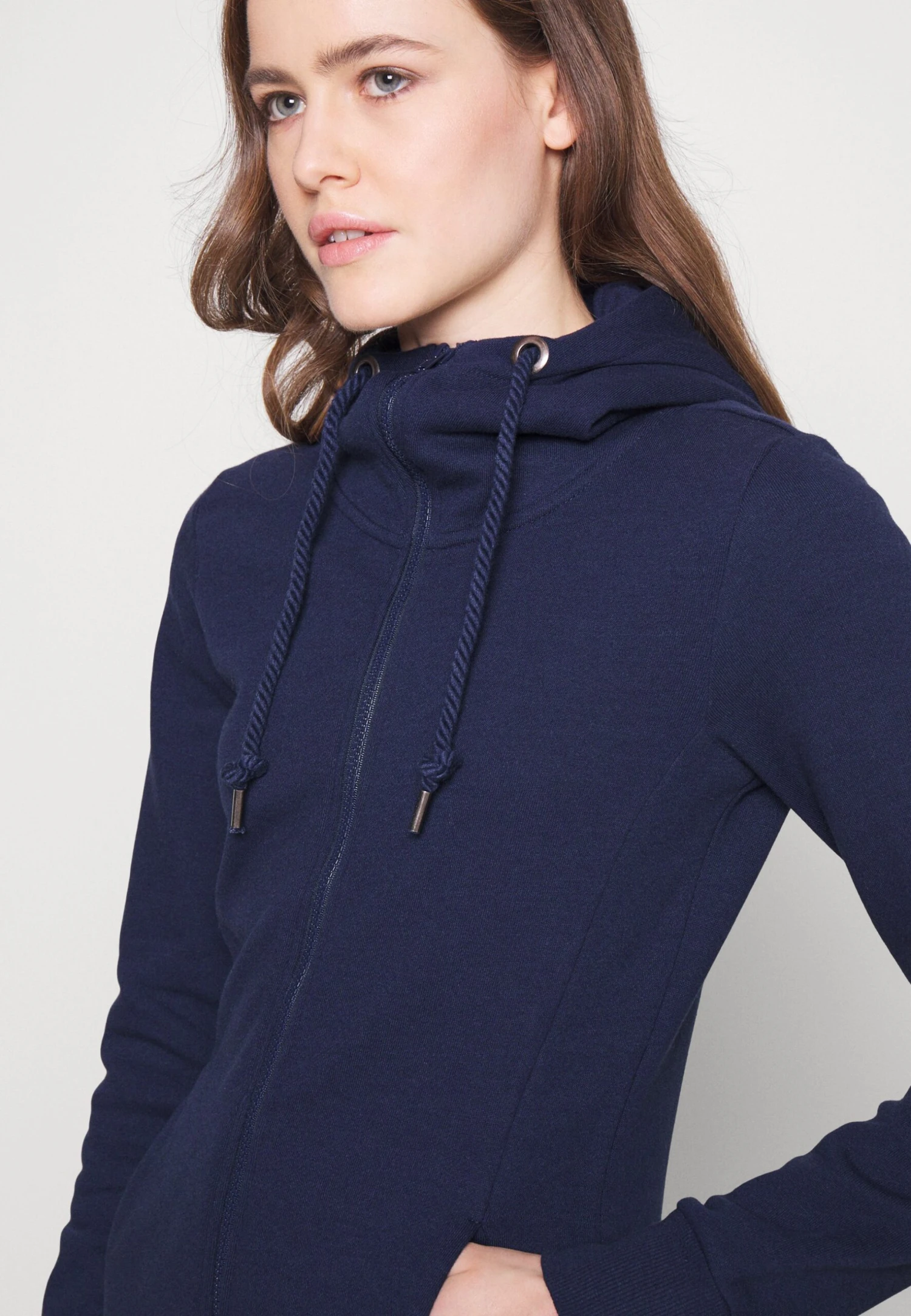Zip-Up Sweatshirt -Dark Blue - Image 5