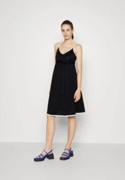 Jersey Dress - Black/White