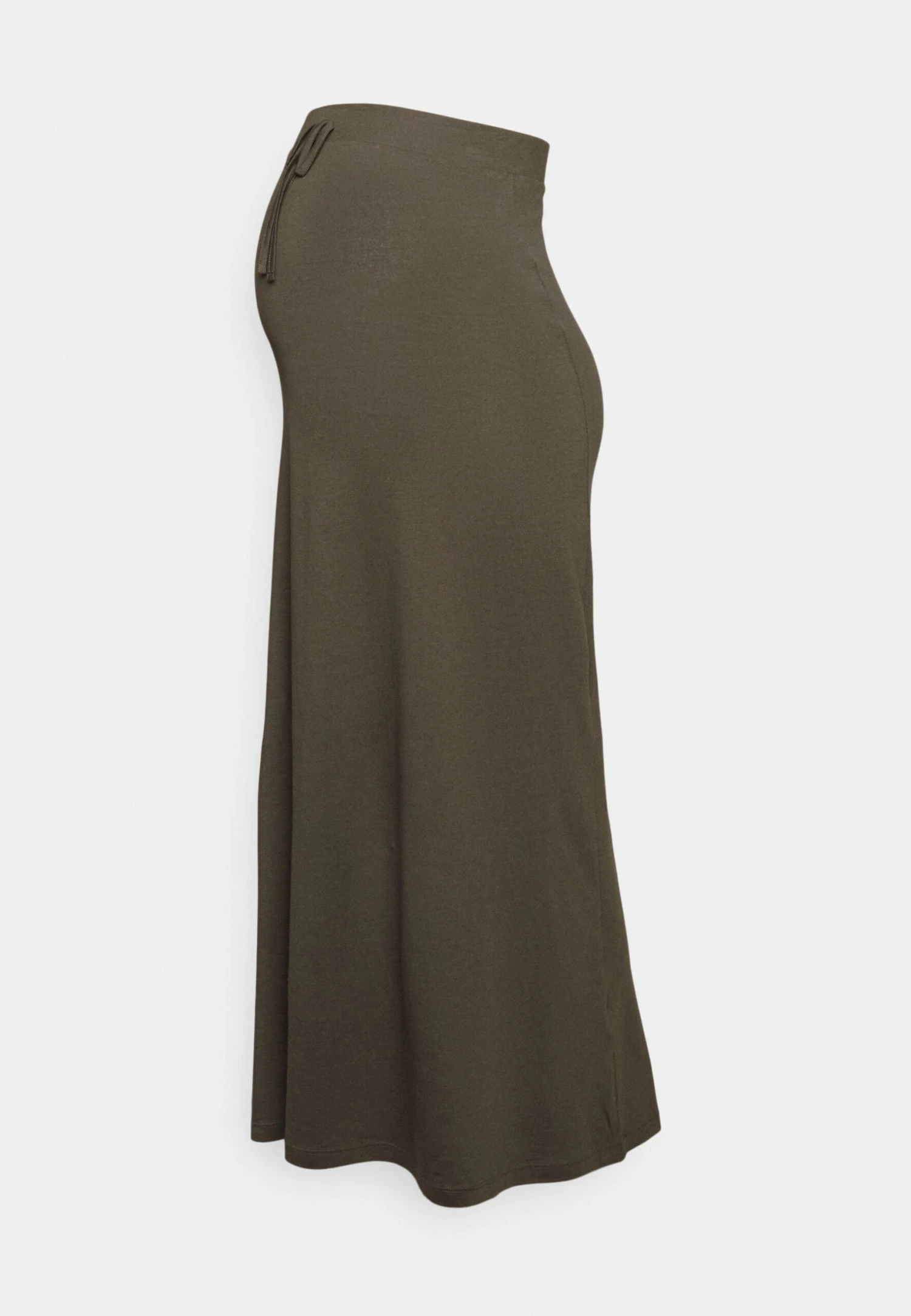 Maternity Maxi Skirt With Drawstring Waistband - Maxi Skirt - 606 - Khaki - Image 4