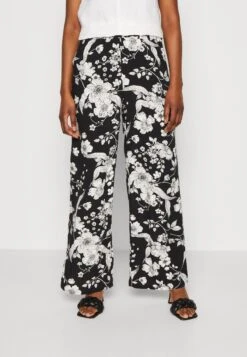 Anna Field Trousers - Black/Off White