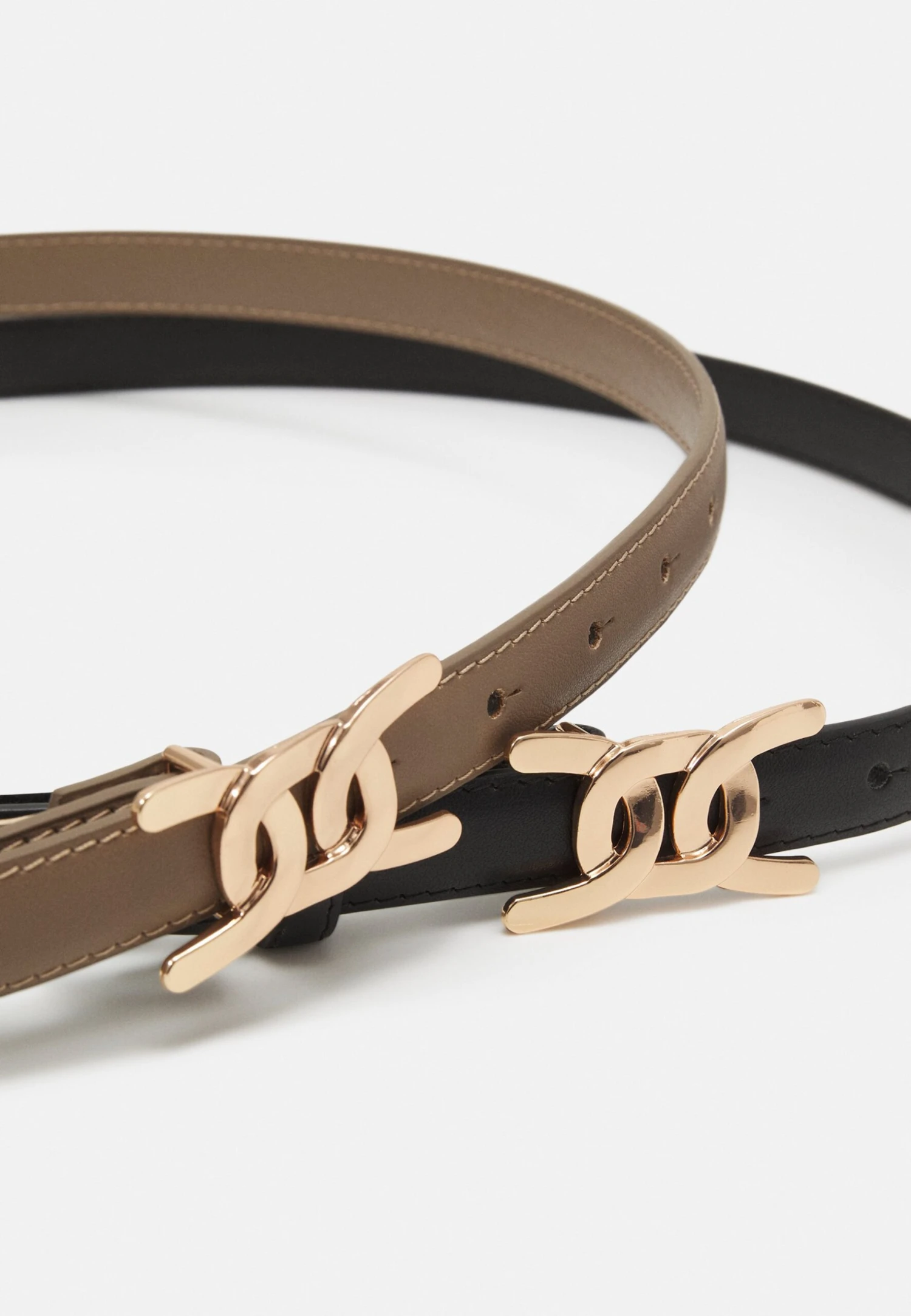 Anna Field 2Pack - Belt - Black/ Taupe - Image 3