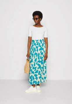 Anna Field Print T-Shirt - Light Blue/White