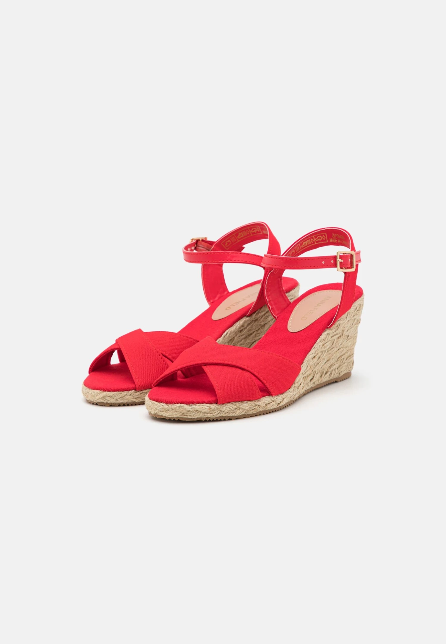 Anna Field Wedge Sandals - Red - Image 3
