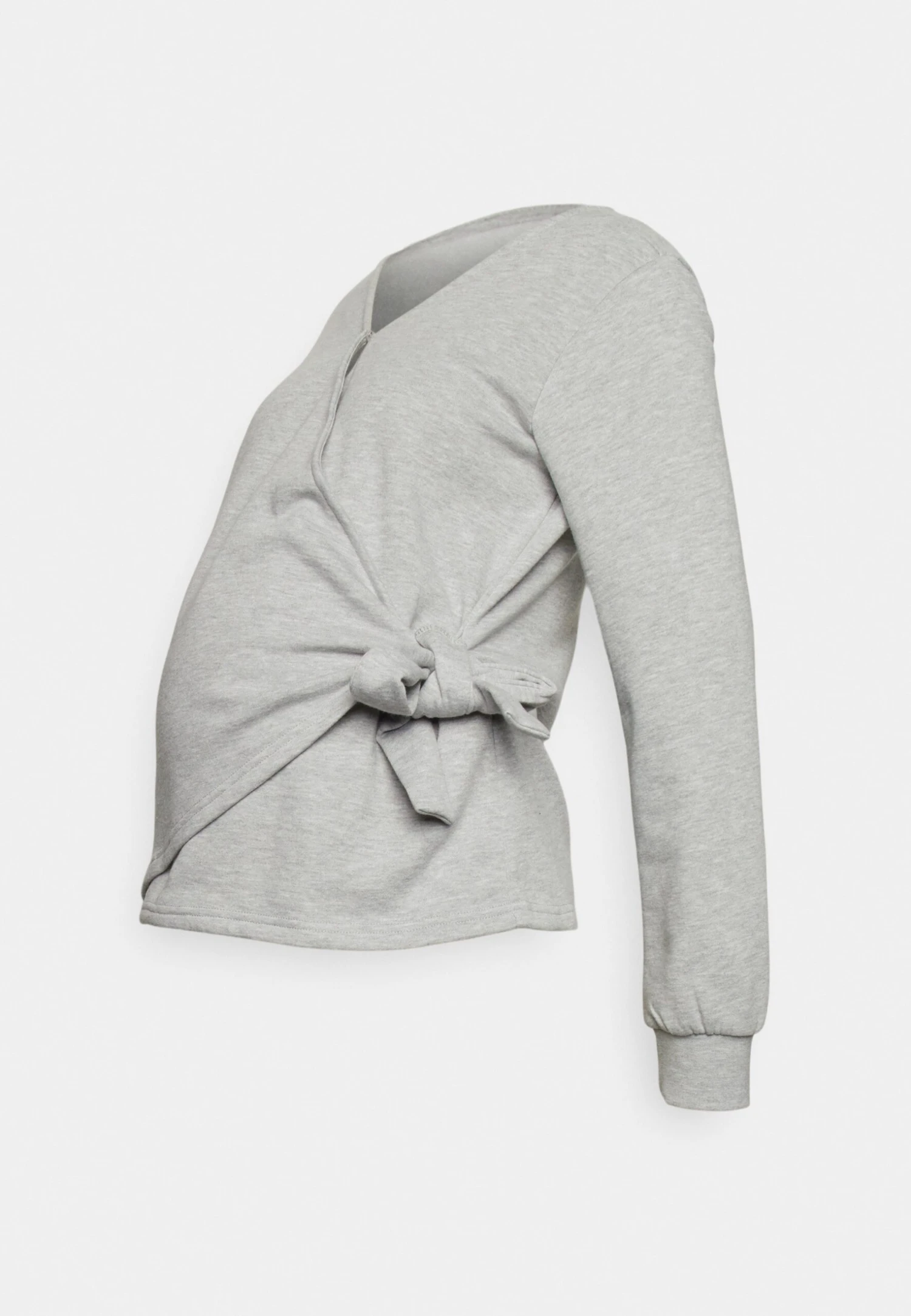 Zip-Up Sweatshirt - Mottled Light Grey - Image 4