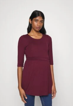 Flare Top- Long Sleeved Top - Dark Red