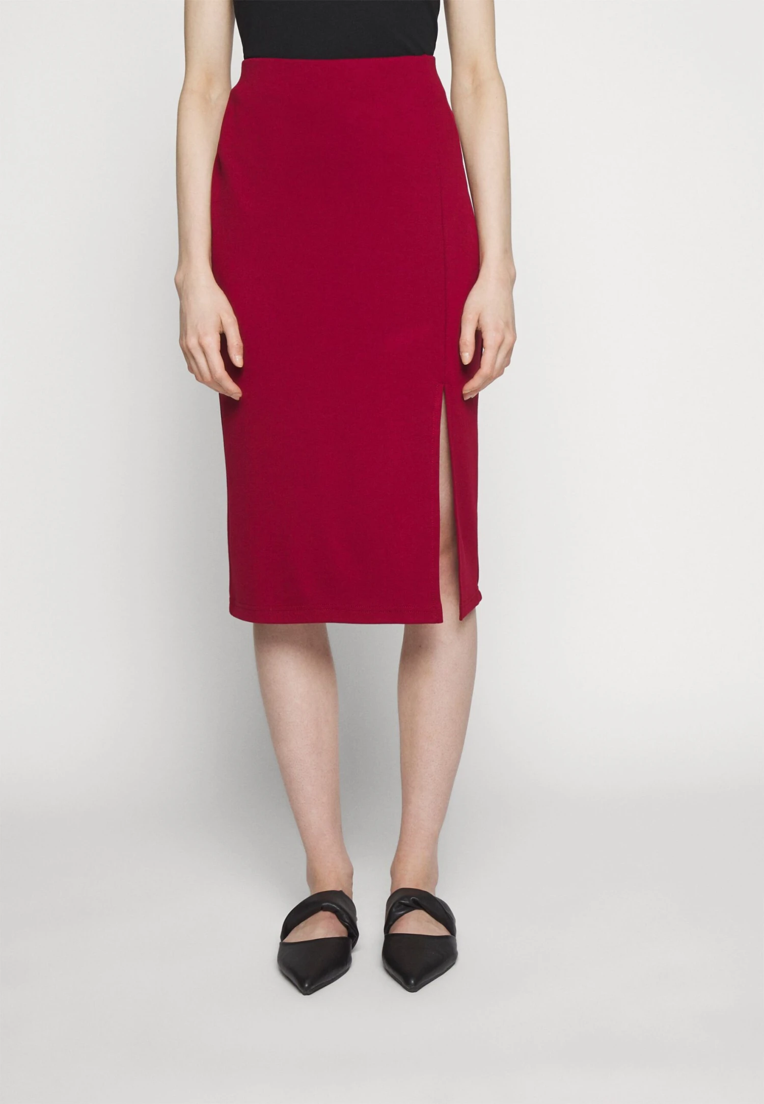 Anna Field Pencil Skirt - Dark Red - Image 3