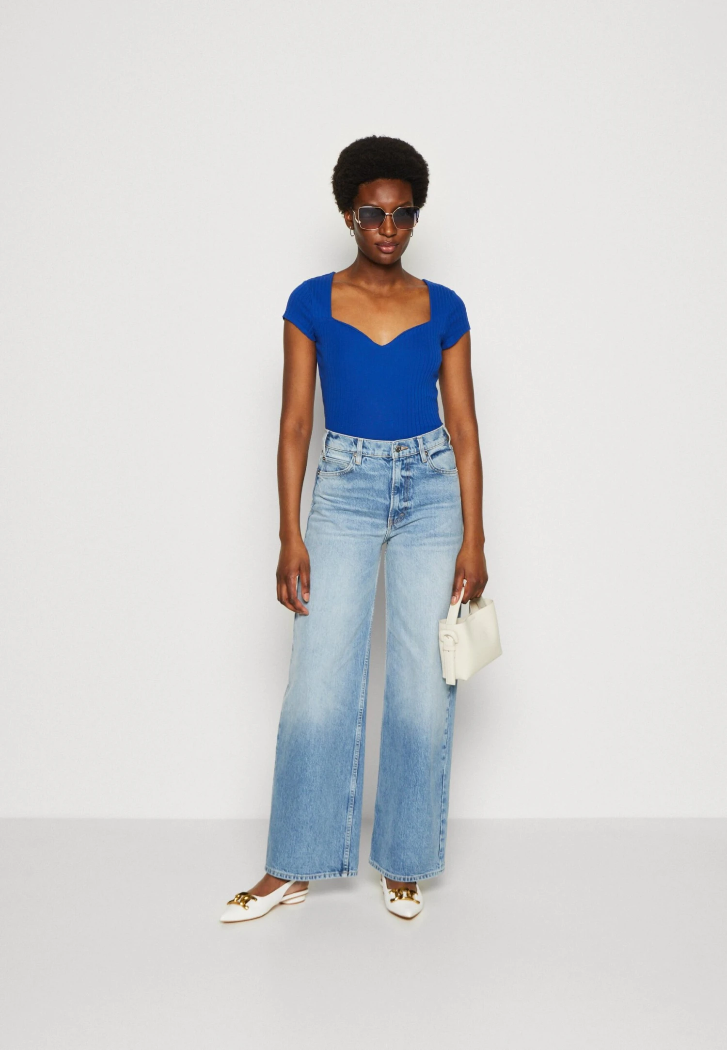 Anna Field Print T-Shirt - Blue - Image 2