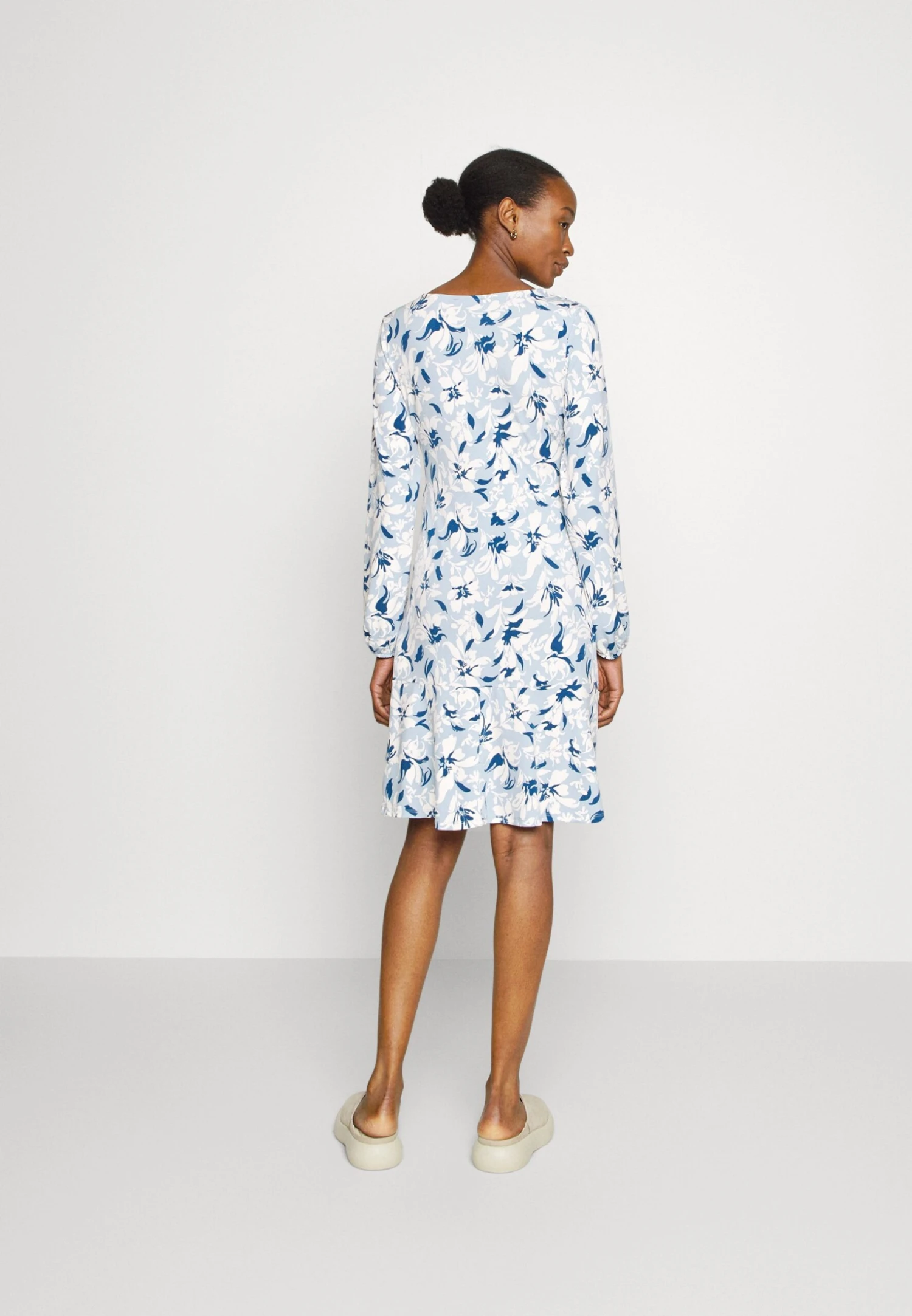 Jersey Dress - Light Blue/Blue/White - Image 3