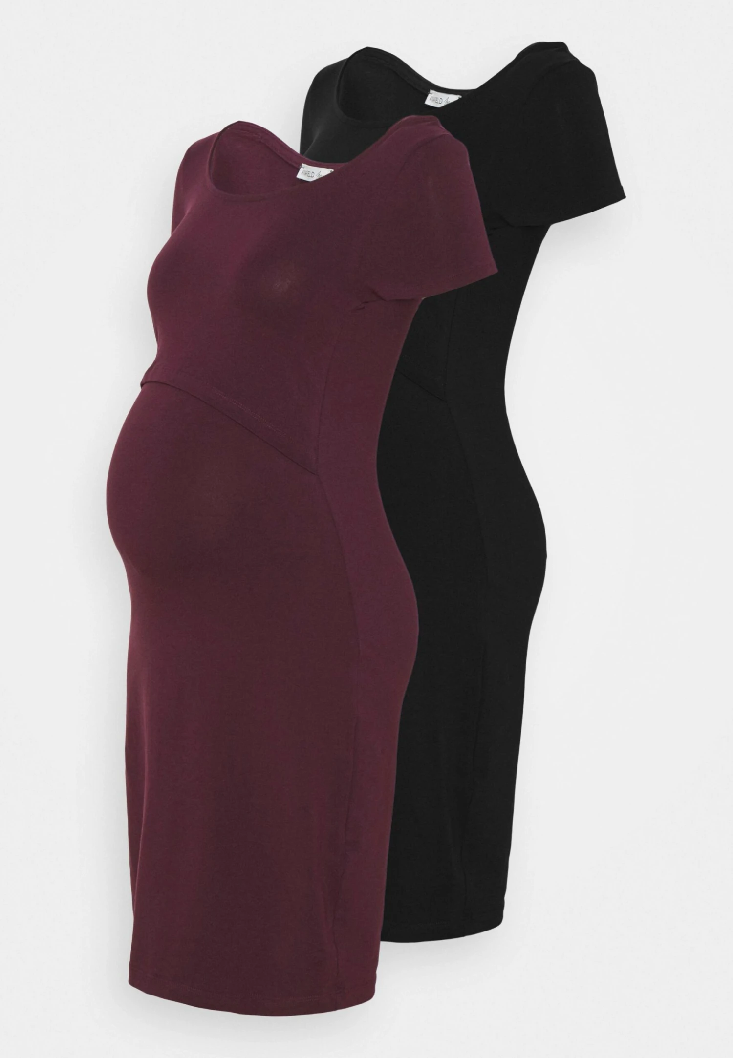 2Er Pack Nursing Function Dress - Shift Dress - Black/Bordeaux - Image 6