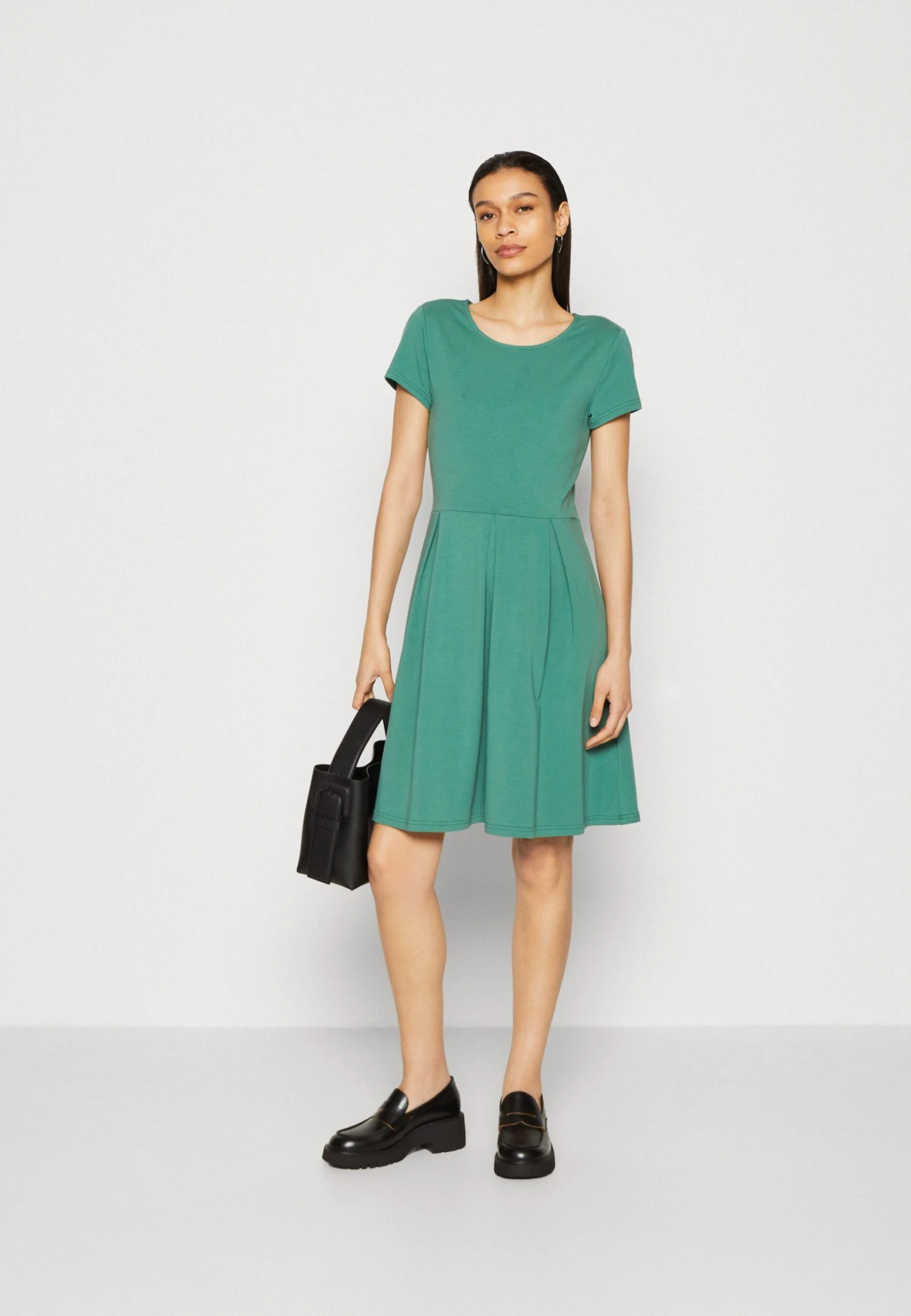 Anna Field Jersey Dress - Dark Green - Image 2