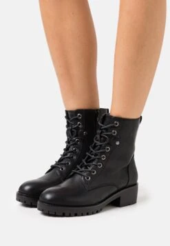Anna Field Lace-Up Ankle Boots - Black