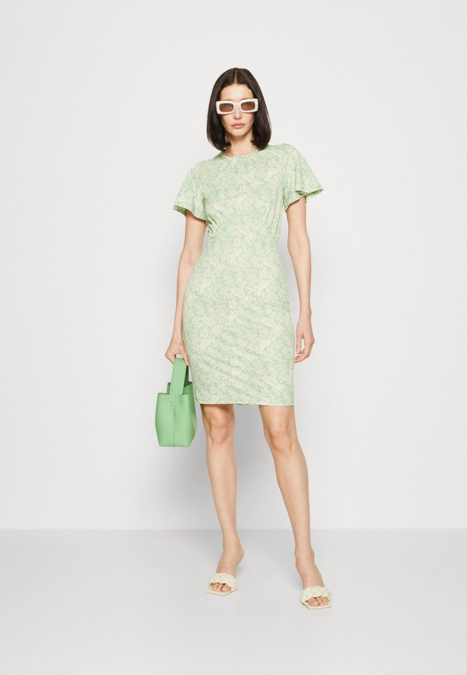 Anna Field Jersey Dress - Green/Light Green - Image 2